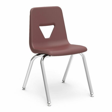 VIRCO 2000 Series 18" Classroom Chair, 5th Grade - Adult with Nylon Glides - Wine Seat 2018